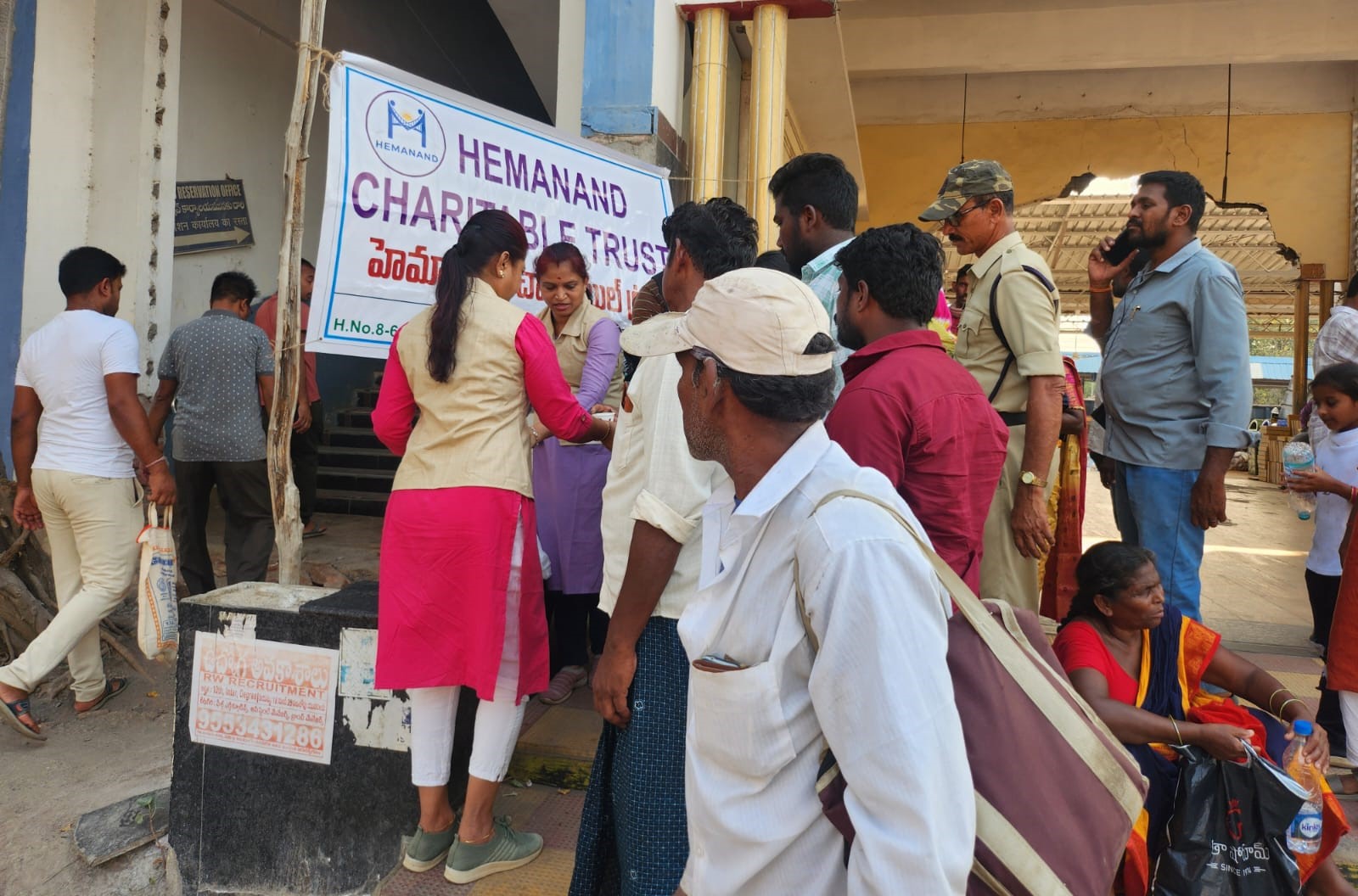 Butter Milk Distribution at Khammam Railway Station