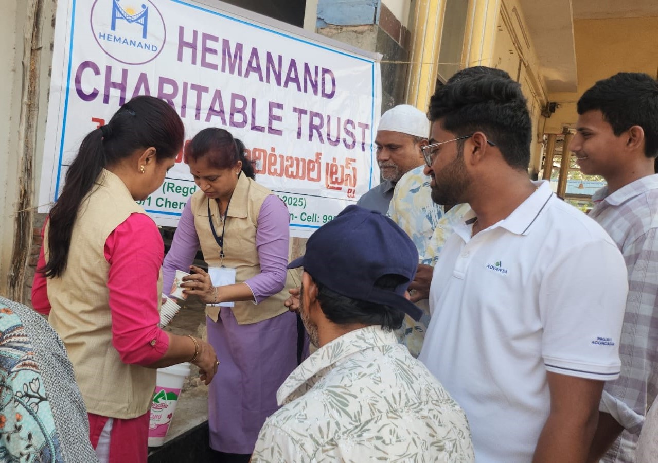 Butter Milk Distribution at Khammam Railway Station