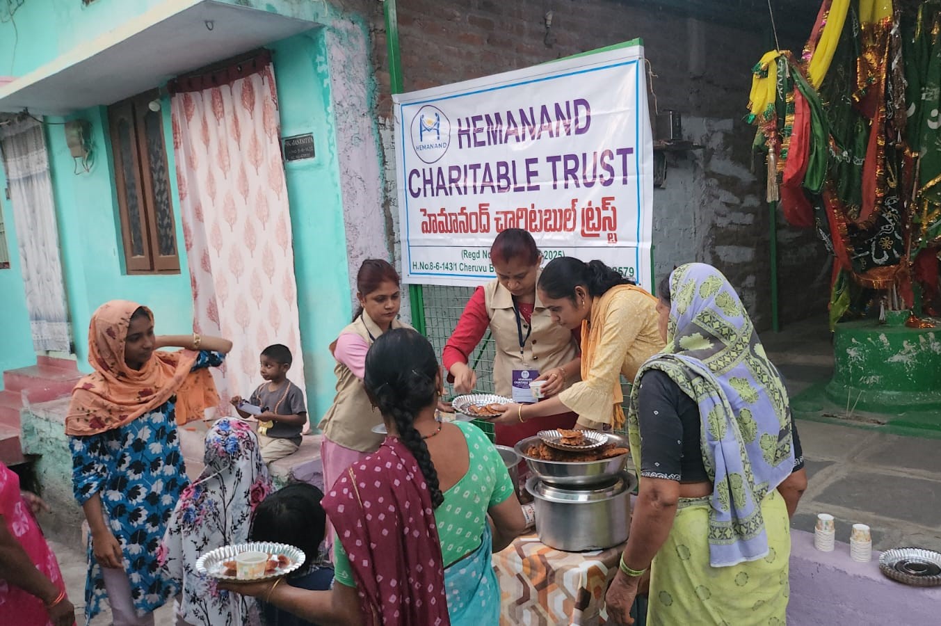 Food Donation in Thumalagadda, Khammam