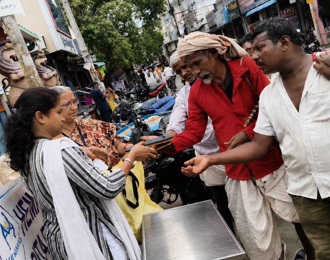 Slipper Distribution Drive Hemanand Charitable Trust